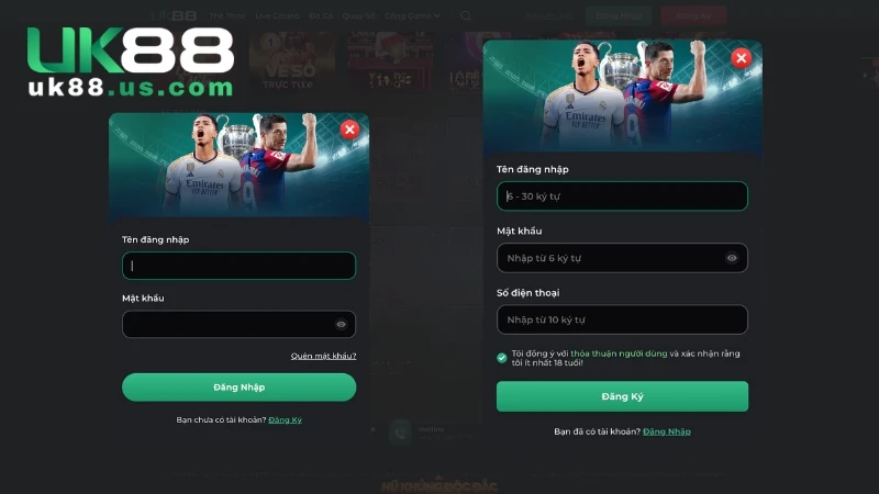 UK88 - Nhà Cái Thể Thao & Casino TOP 1, Siêu Hoàn Trả 18.8% 15 Cách thức đăng ký/đăng nhập nhà cái dễ dàng